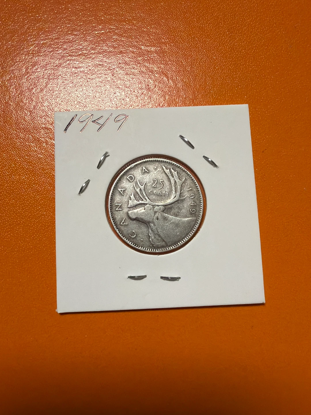 1949 Canadian 25 Cent Silver Coin