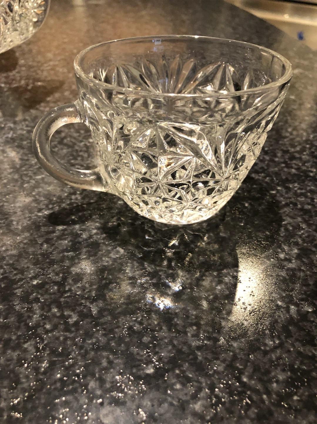 Vintage Clear Glass Punch Bowl Set - photo 2