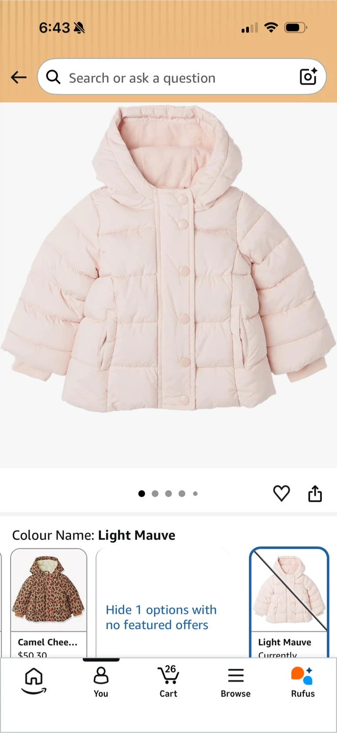 Light Mauve Puffer Jacket