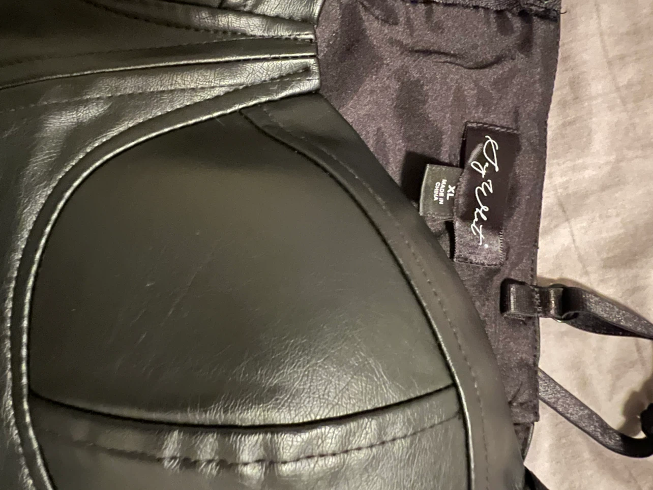 Kye Elite Black Faux Leather Corset Top - photo 3