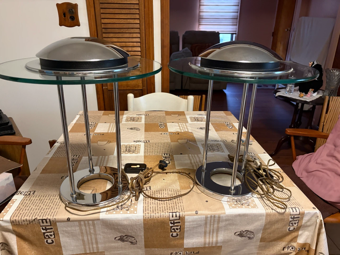 1980s Postmodern Saturn halogen desk lamp - photo 2