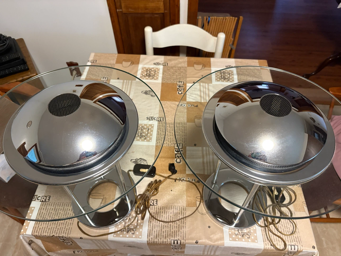1980s Postmodern Saturn halogen desk lamp - photo 3