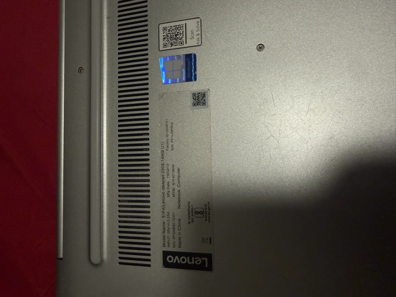 Lenovo IdeaPad 330S-14IKB Laptop