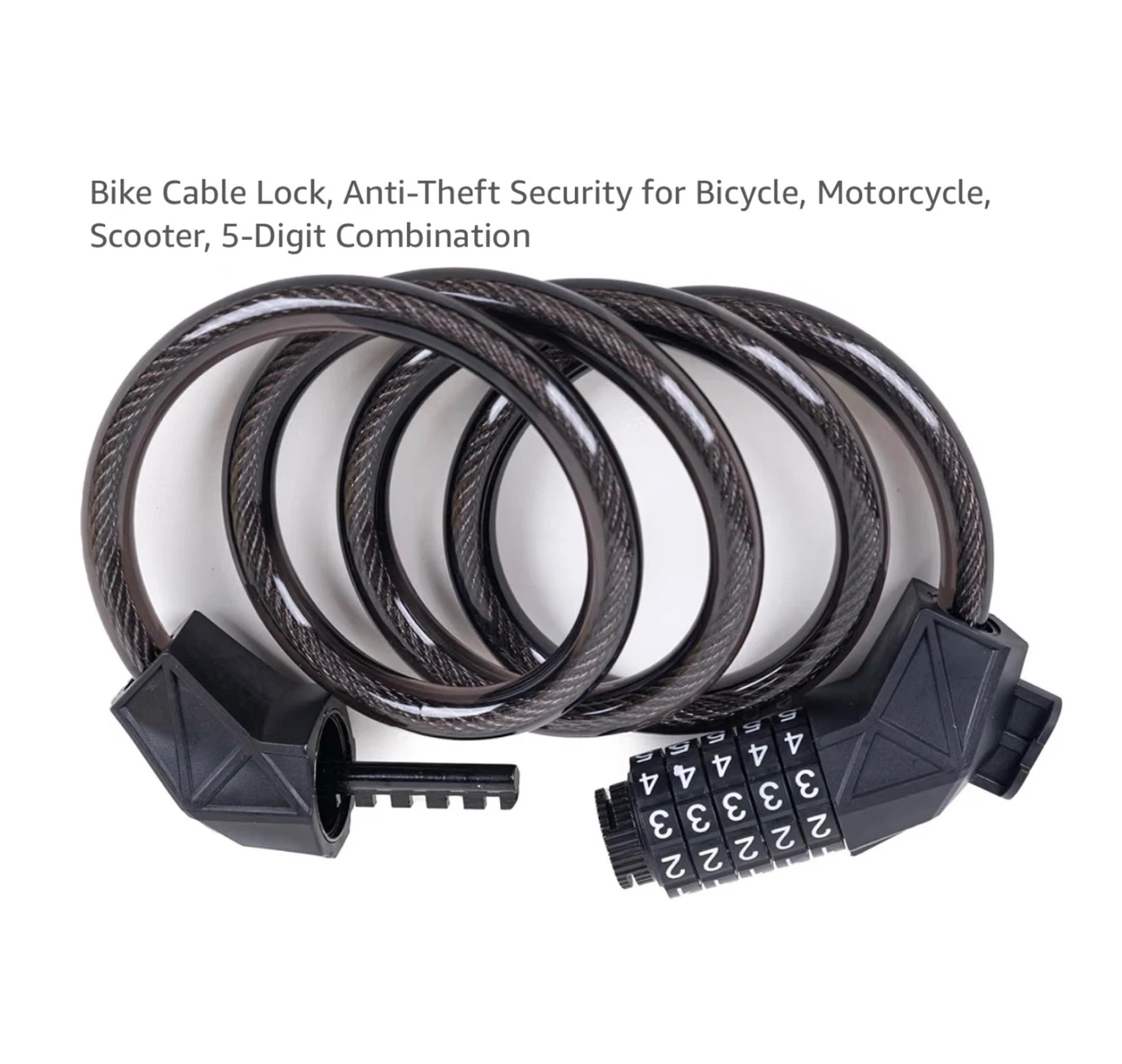 Brand new Bike Cable Lock, Anti-Theft Security