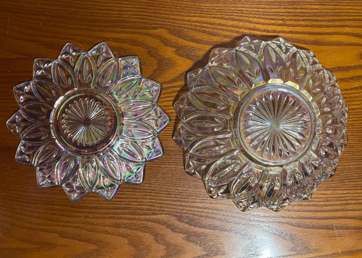 VINTAGE FEDERAL GLASSWARE IRIDESCENT PLATE, BOWL - photo 2