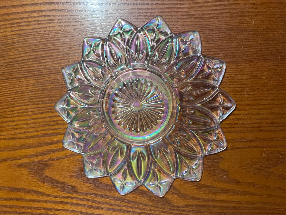 VINTAGE FEDERAL GLASSWARE IRIDESCENT PLATE, BOWL - photo 4