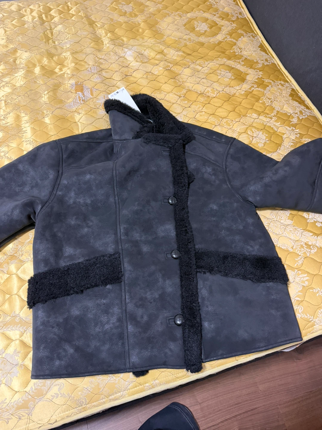 Black Faux Shearling Jacket
