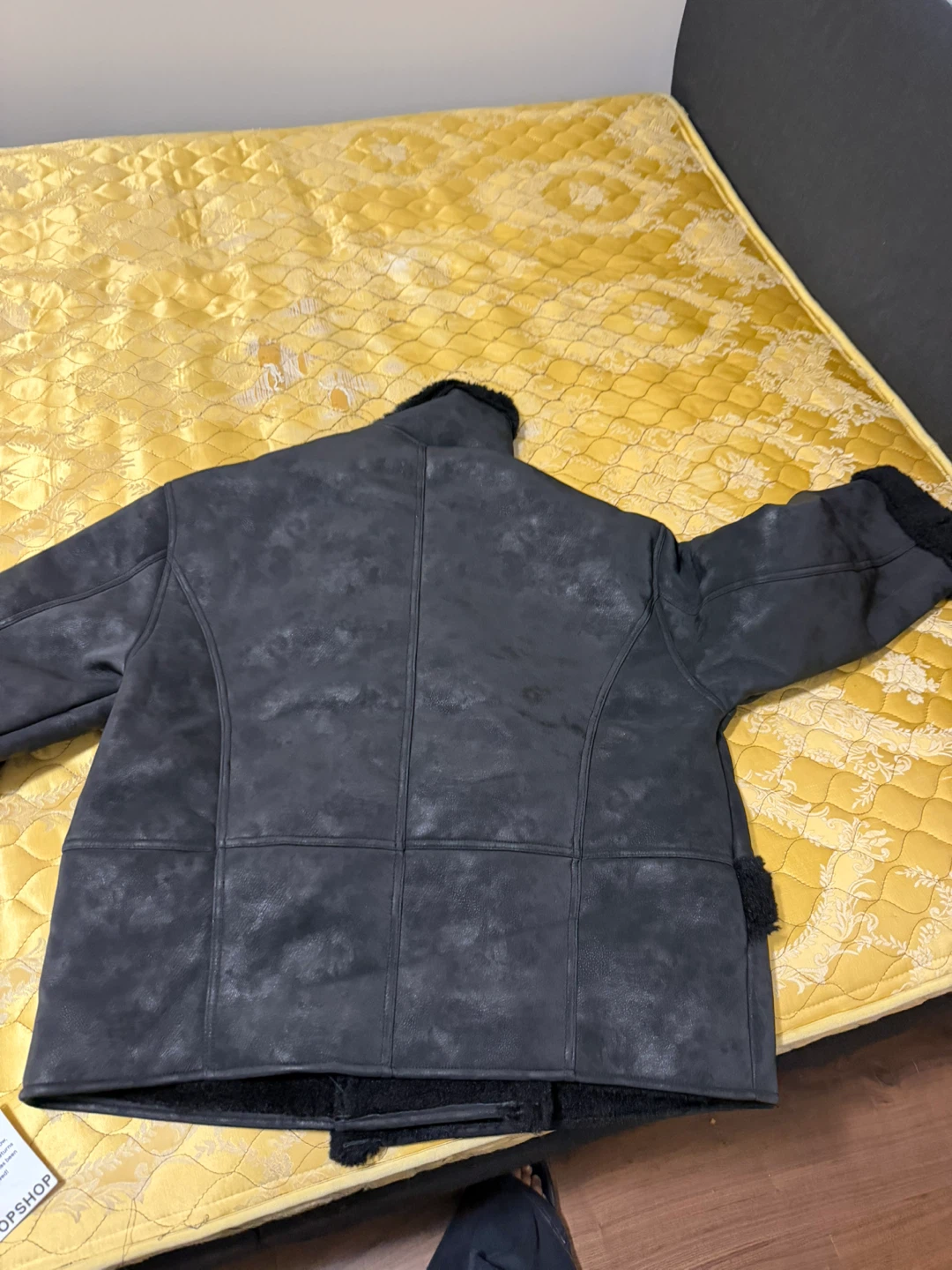 Black Faux Shearling Jacket - photo 4