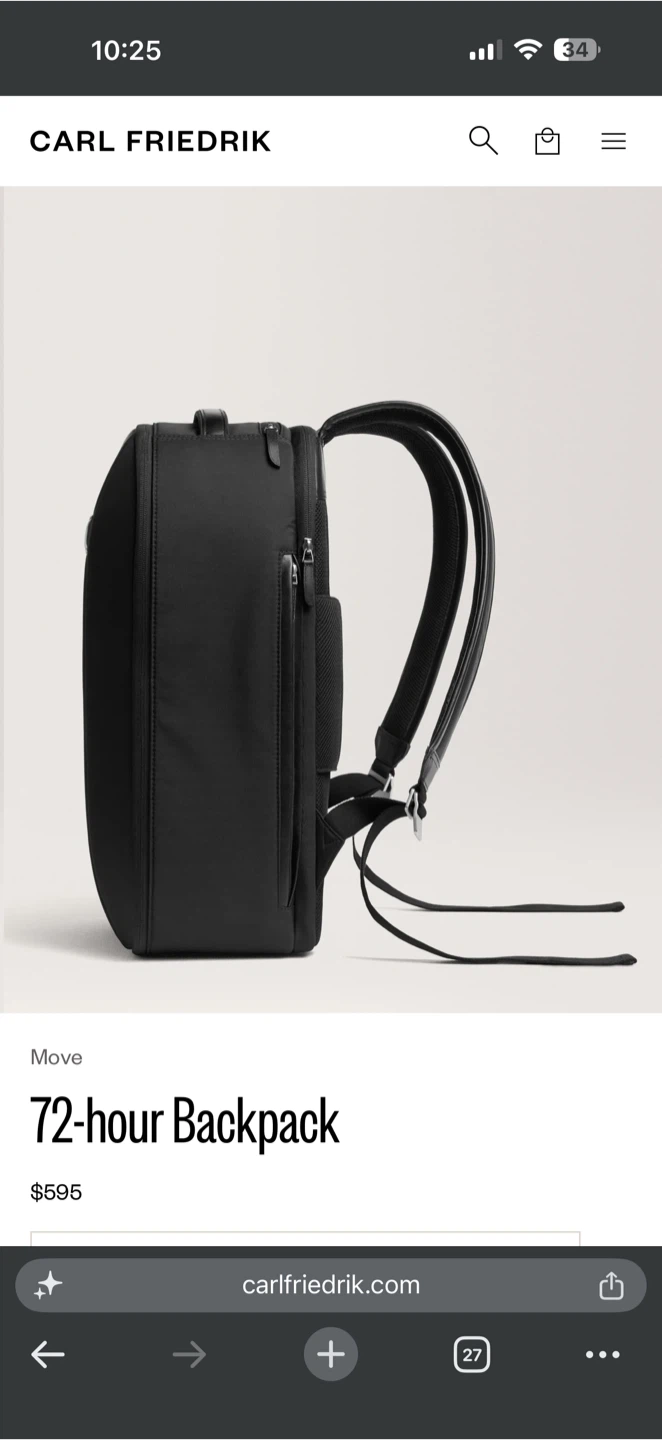 Carl Friedrik 72-hour Backpack
