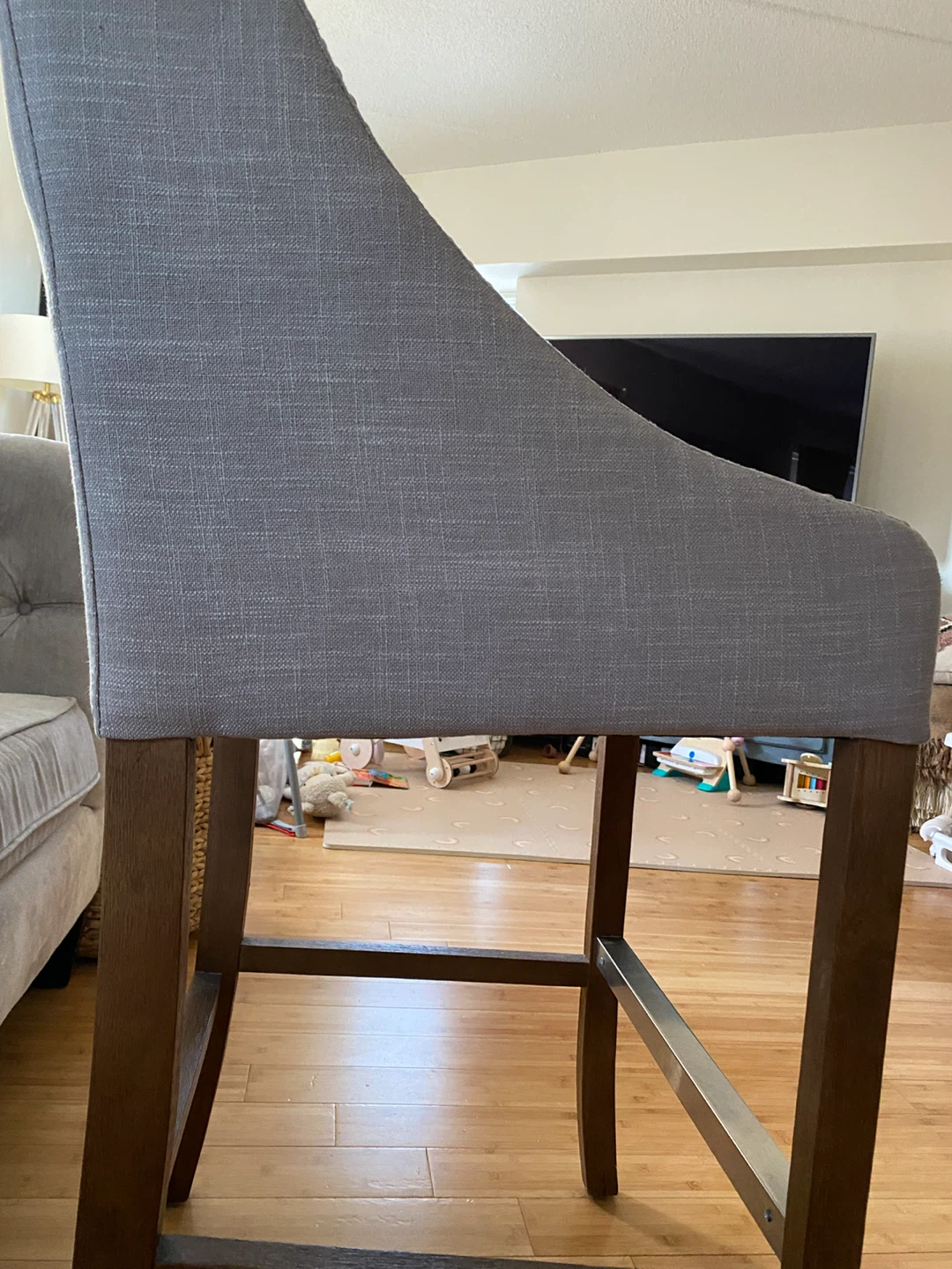 2 Upholstered Bar Stools with Nailhead Trim - photo 5