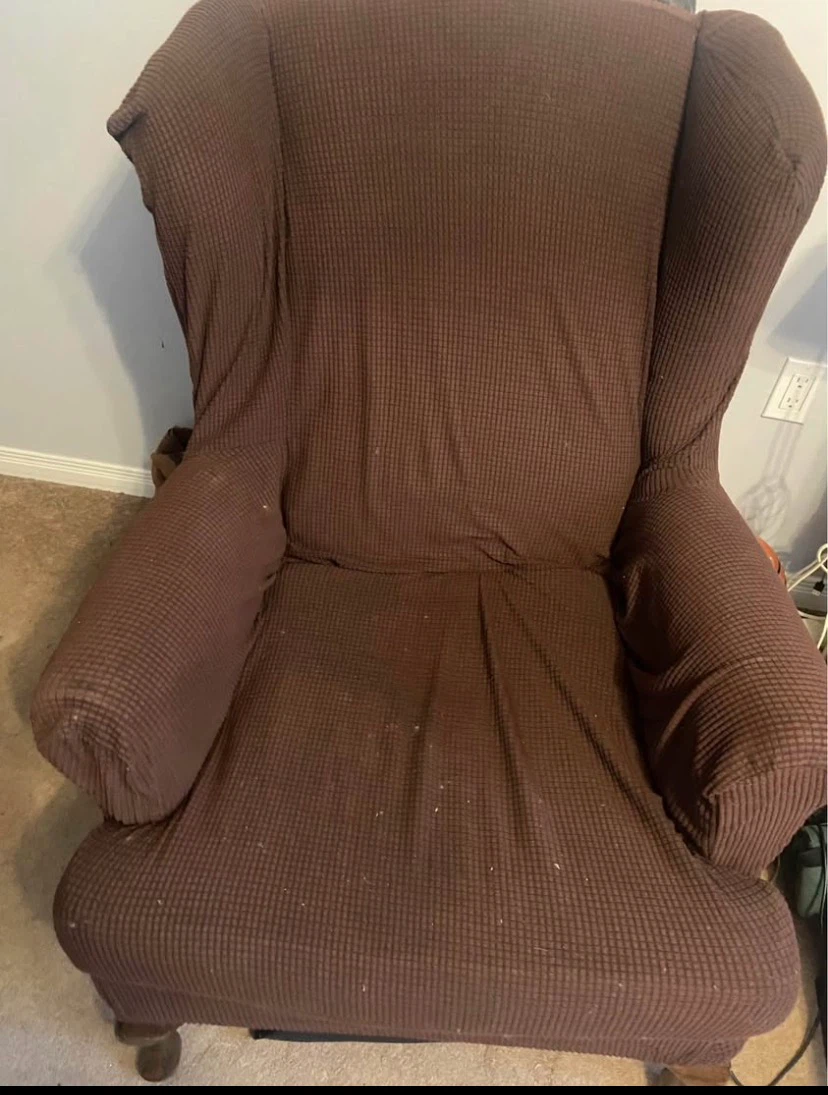 Brown Wingback Chair Cover