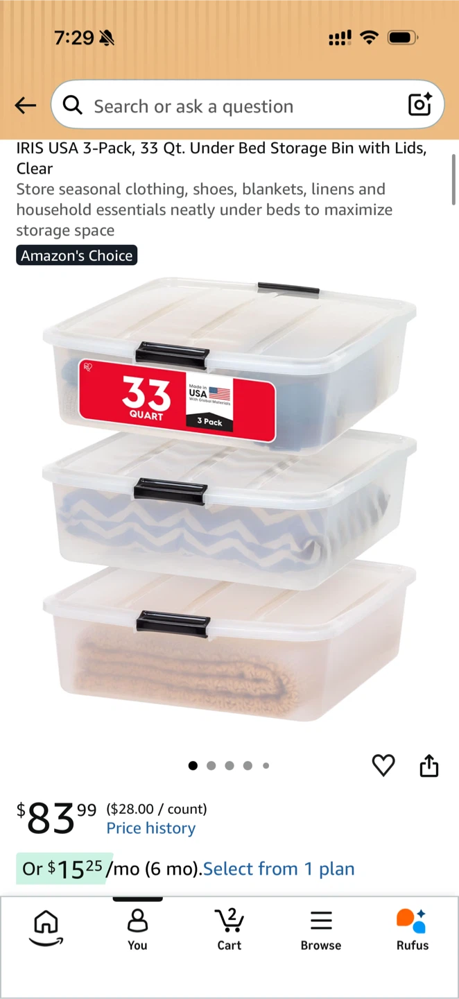 33Qt under bed storage bin x1 - photo 2