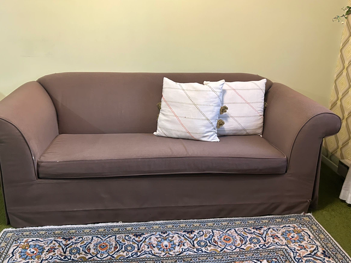 Brown Three-Seater Sofa - photo 2