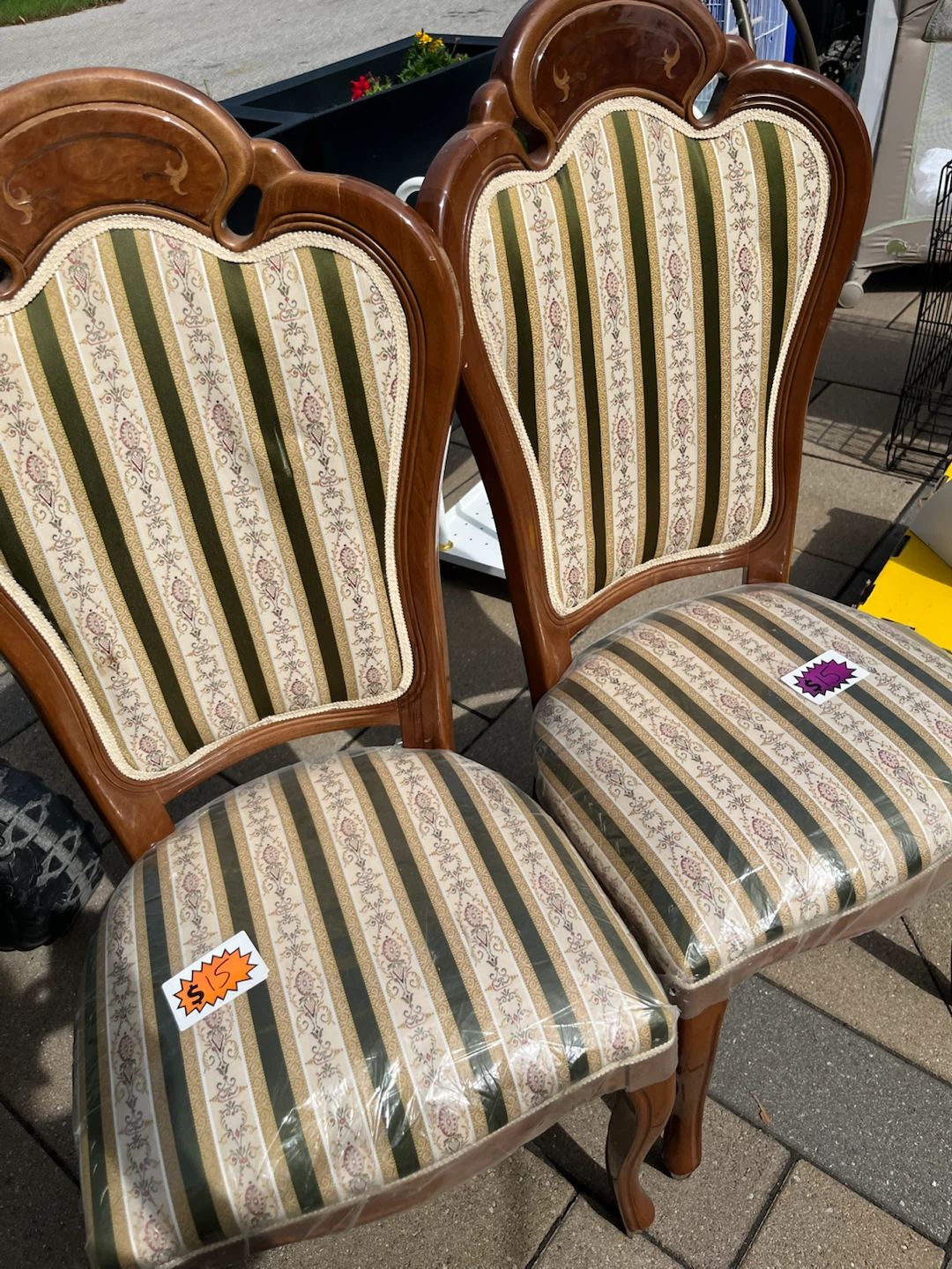 Set of Two Vintage Style Dining Chairs
