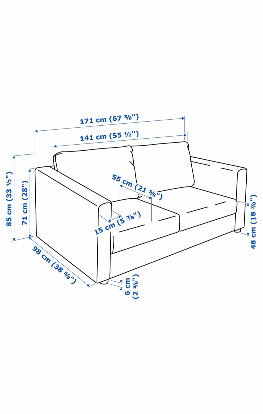 Ikea Finnala Loveseat Sofa / Couch - photo 5