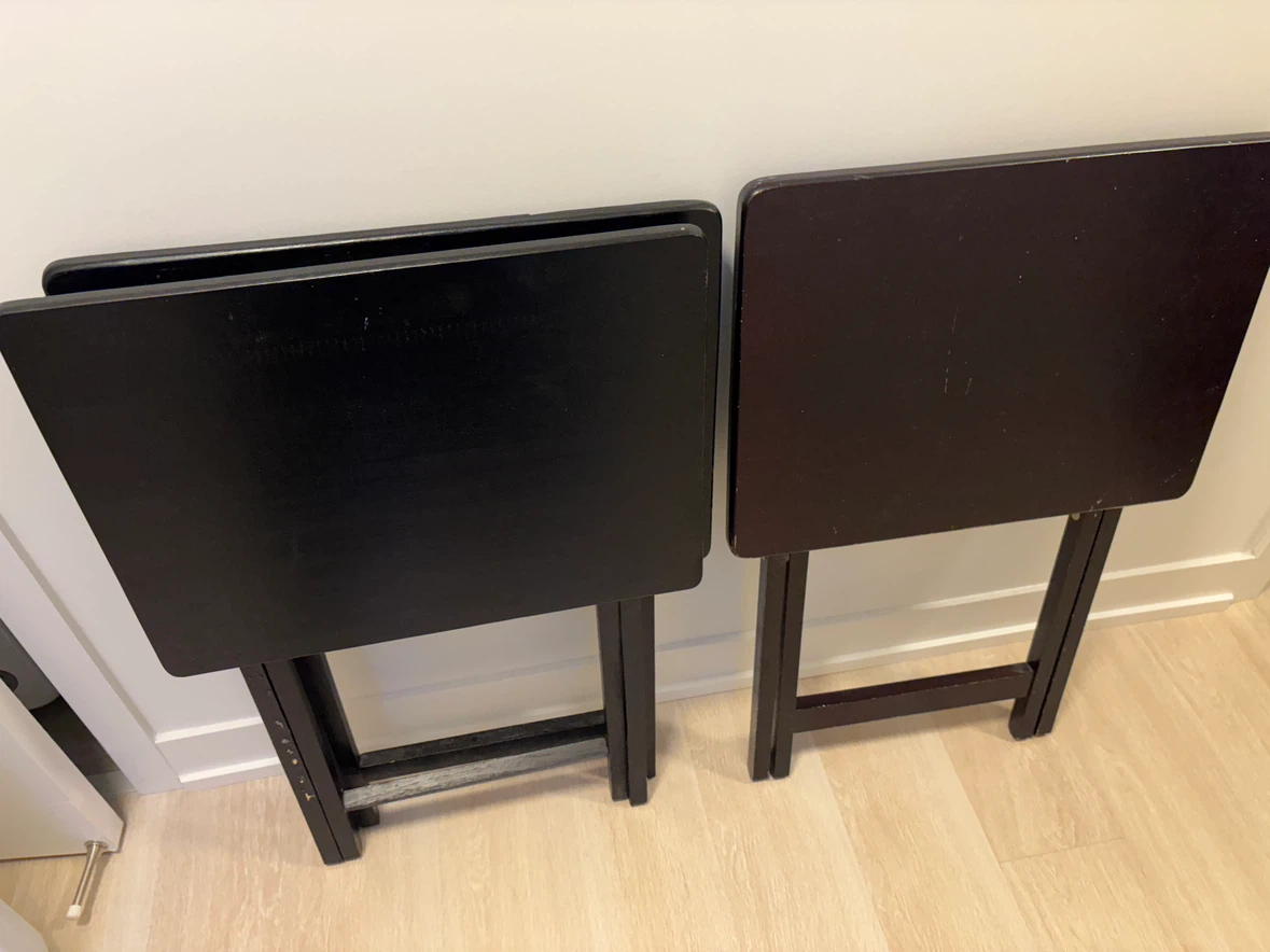 Set of Three Folding TV Tables