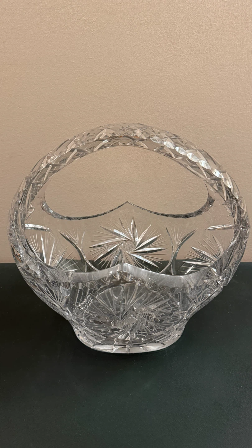 Vintage Crystal Basket