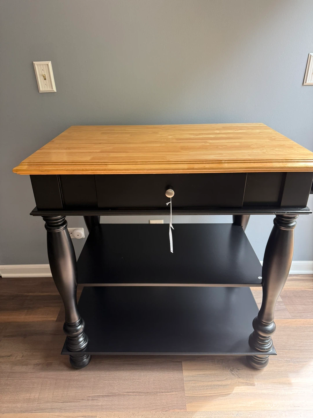 Watnature Matte Black Kitchen Island