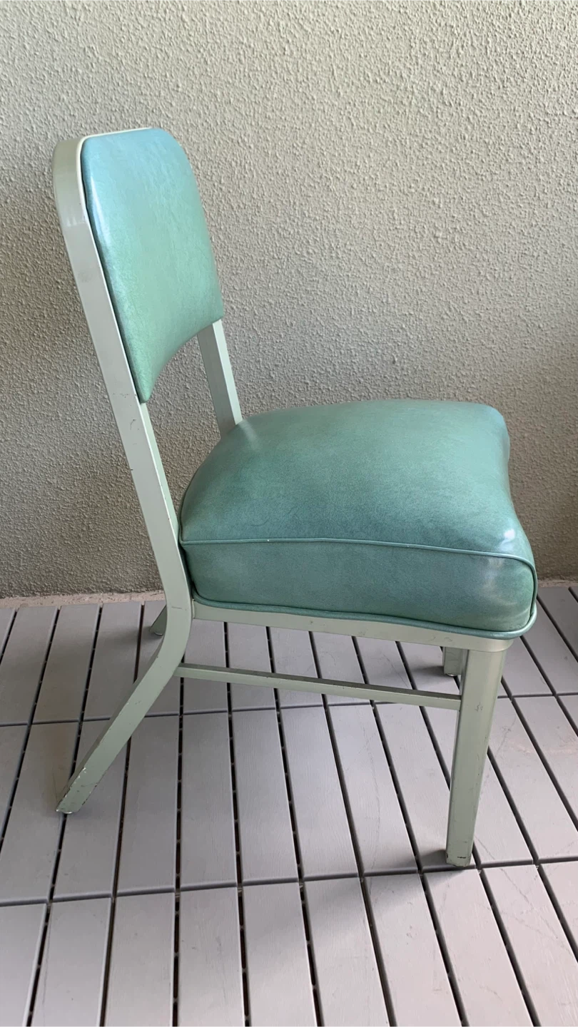 Vintage Steelcase Green Metal Chair