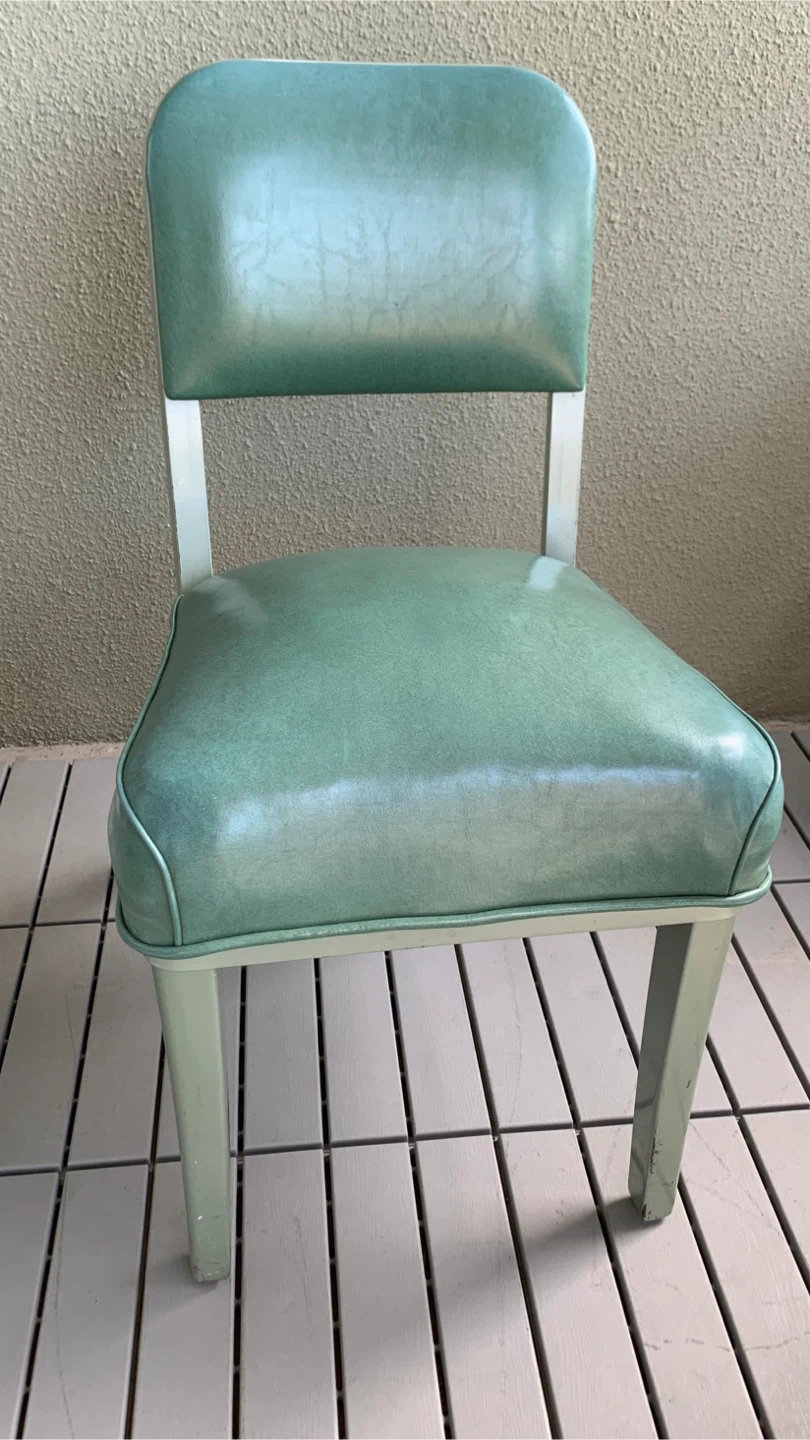 Vintage Steelcase Green Metal Chair - photo 4