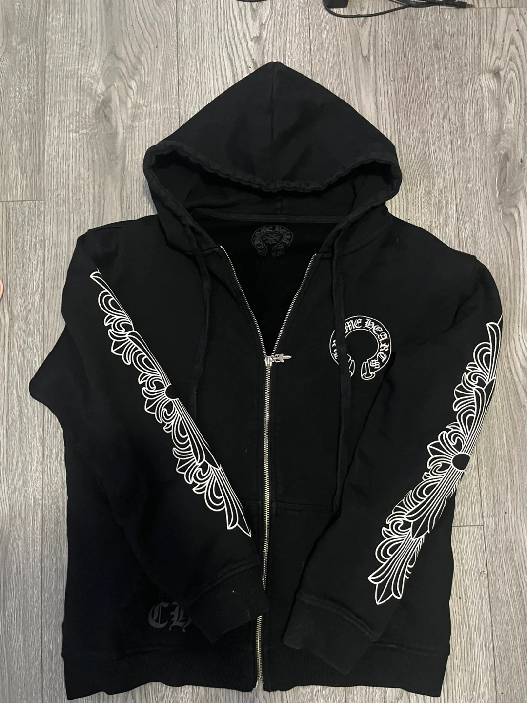 Chrome Hearts Black Zip-Up Hoodie