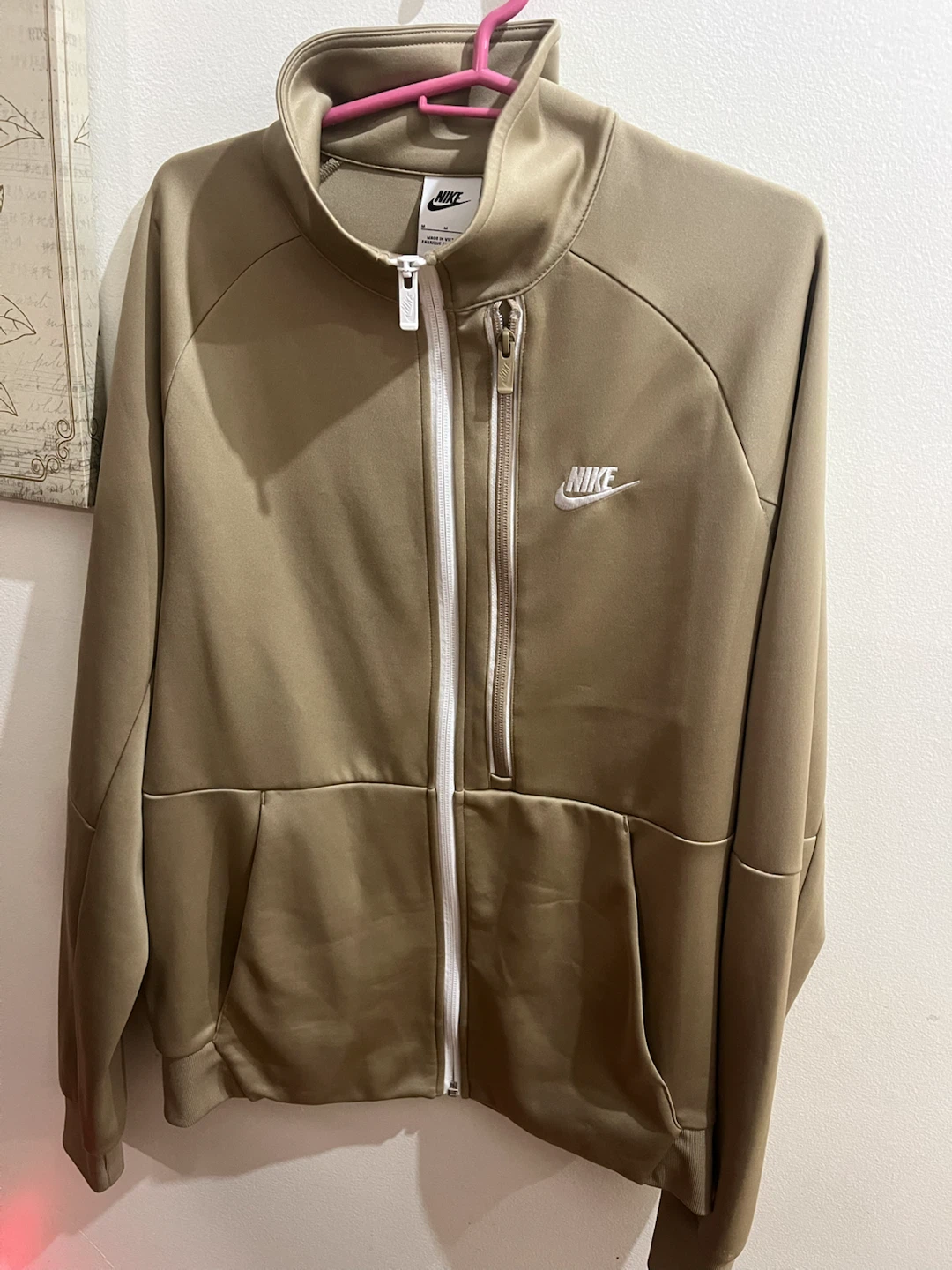 Nike Full-Zip Jacket in Tan