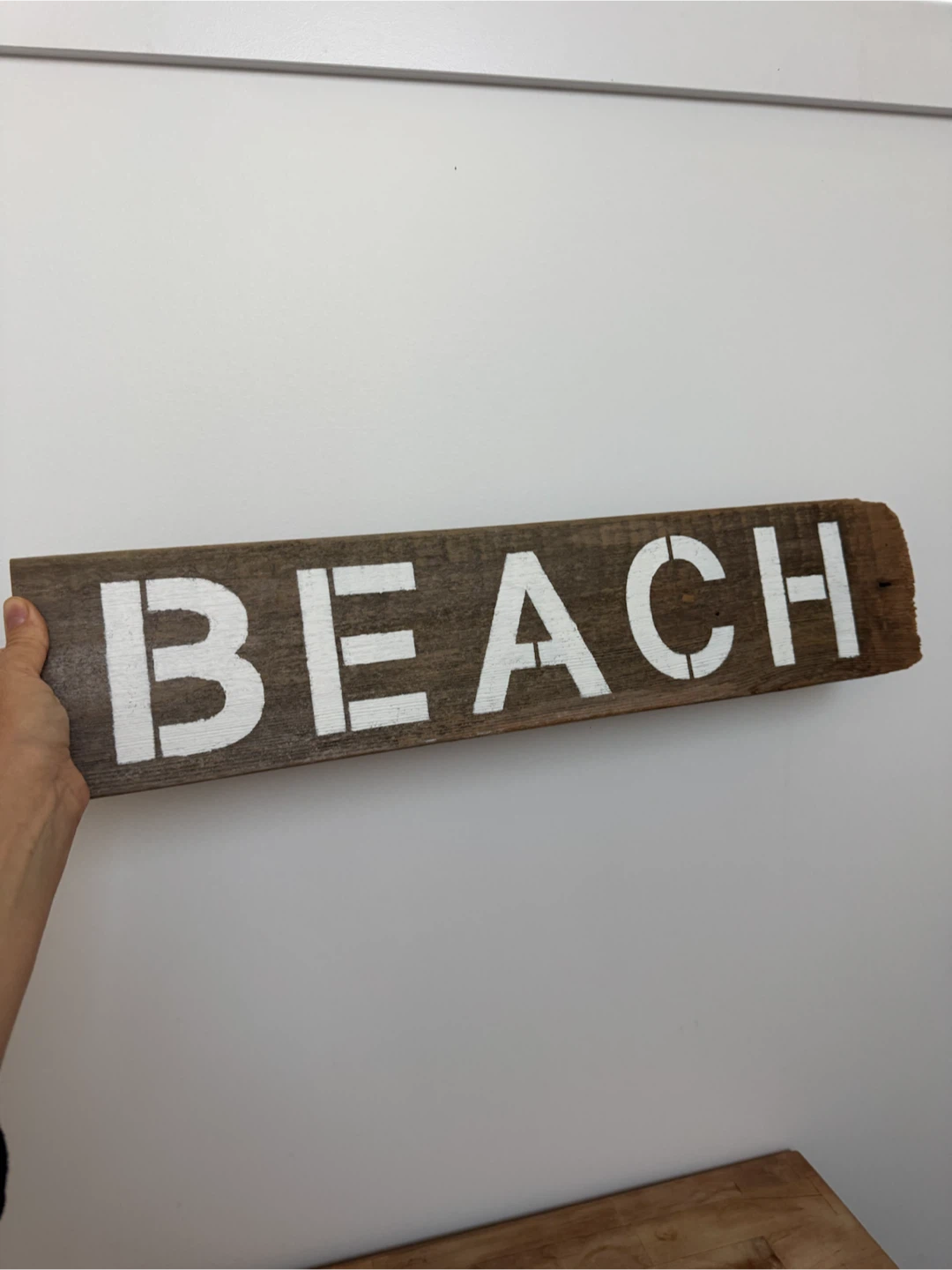 Rustic Reclaimed Wood BEACH Sign - photo 3