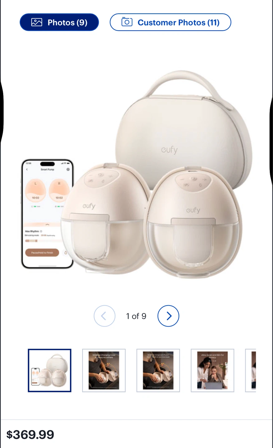 eufy S1 Pro Wearable Double Electric Breast Pump