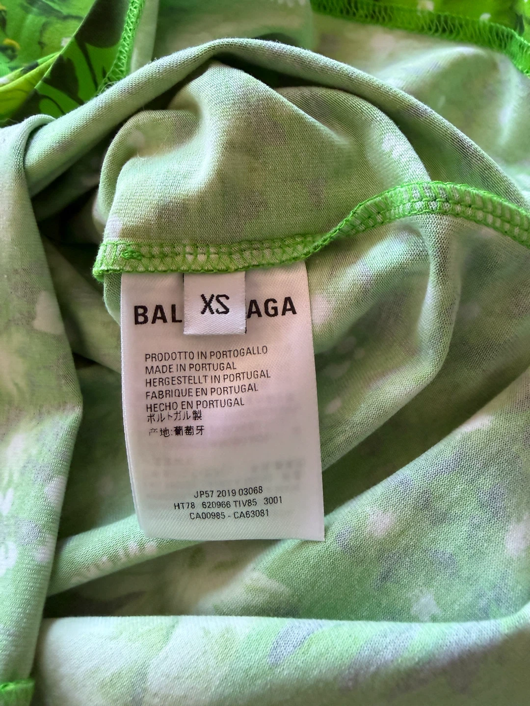 Balenciaga Green Floral Long Sleeve Mock Neck - photo 4