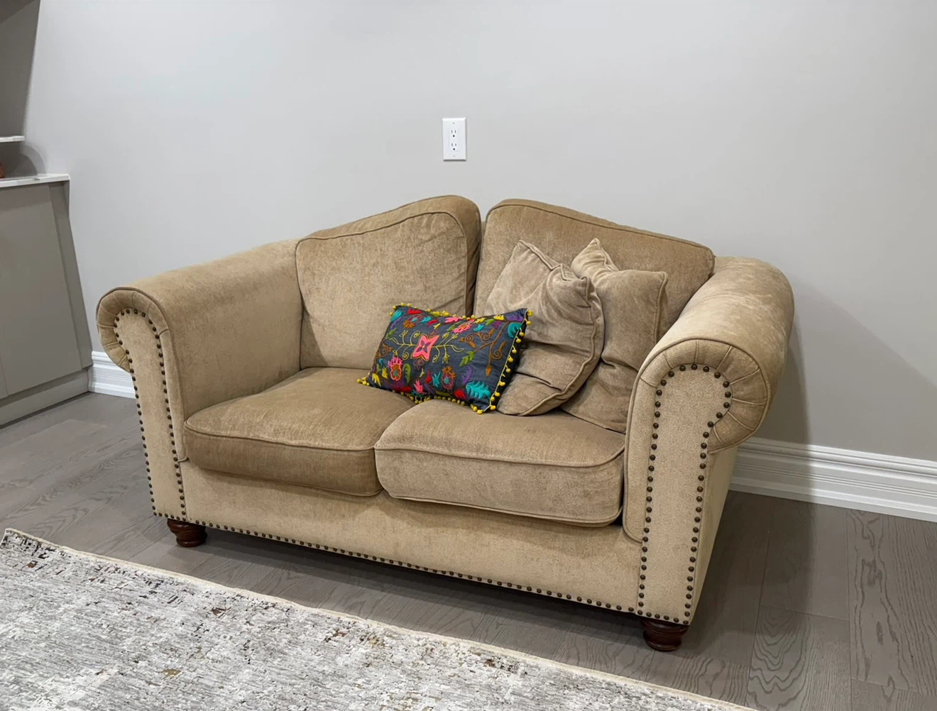 2-Piece Bombay Beige Sofa Set – Sofa + Loveseat - photo 2