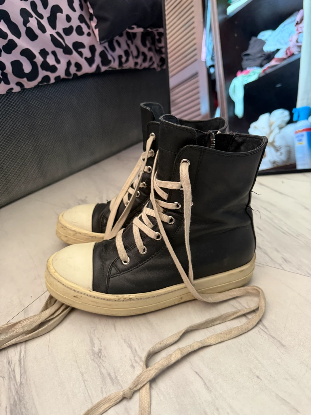 Rick Owens High-Top Sneakers - photo 2