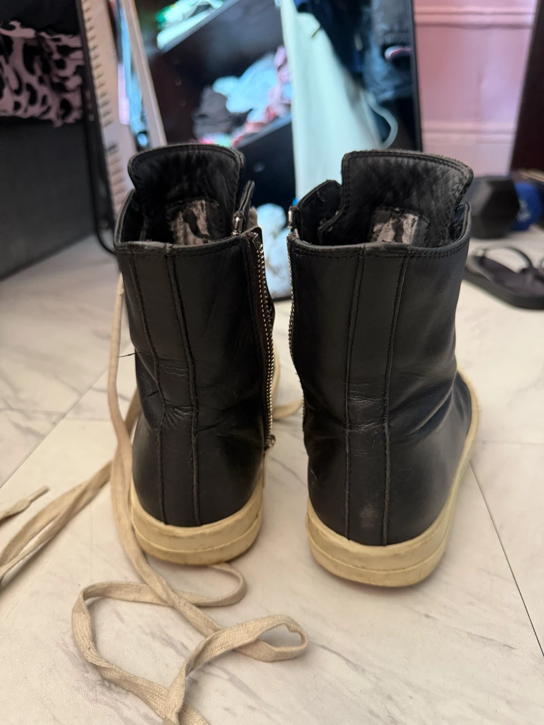 Rick Owens High-Top Sneakers - photo 3