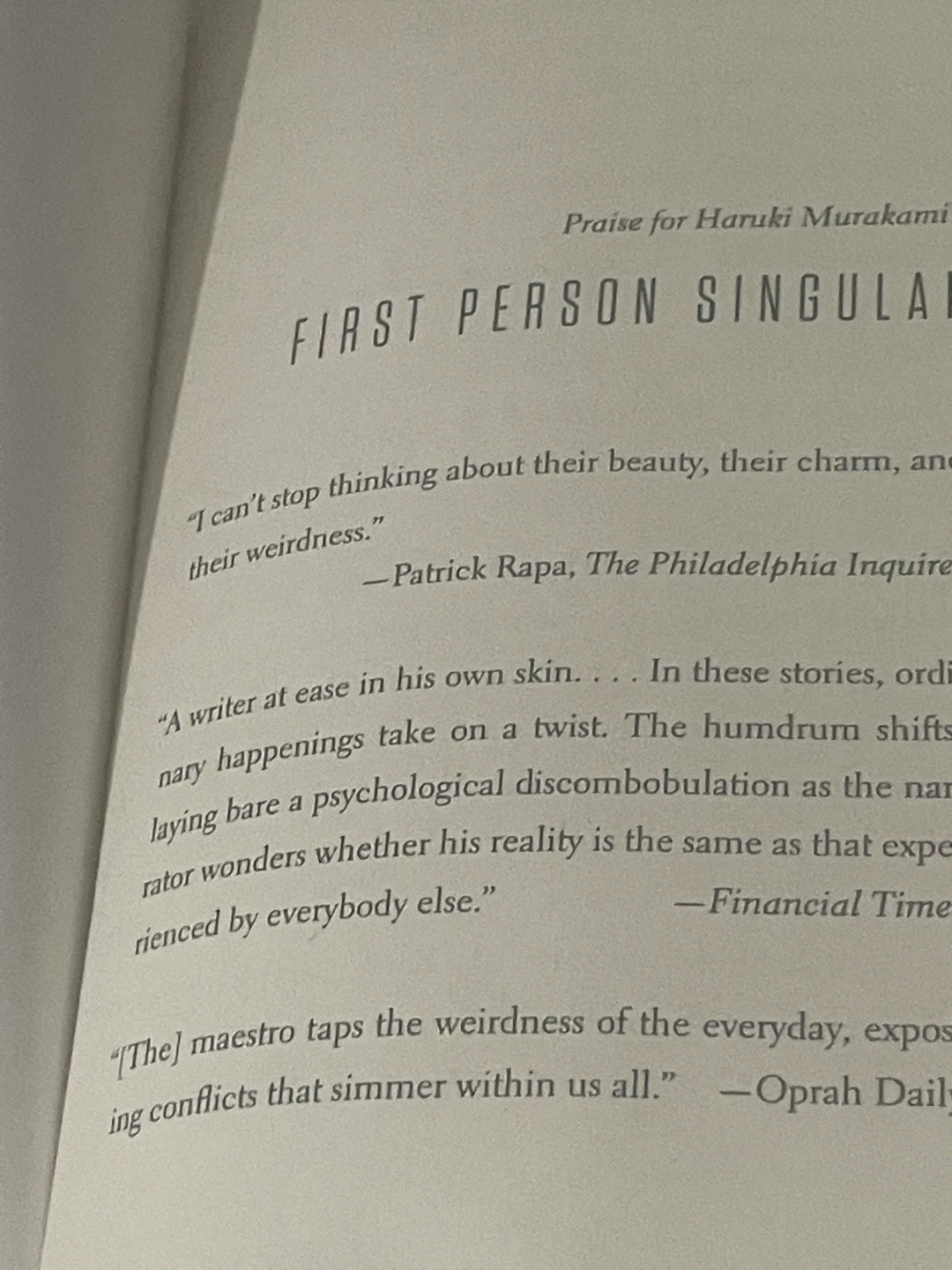 First Person Singular by Haruki Murakami - photo 2