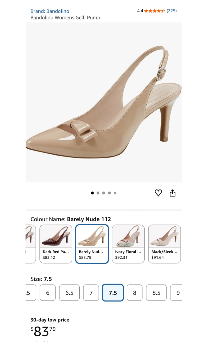 Bandolino Gelli Pumps Barely Nude Size 7.5