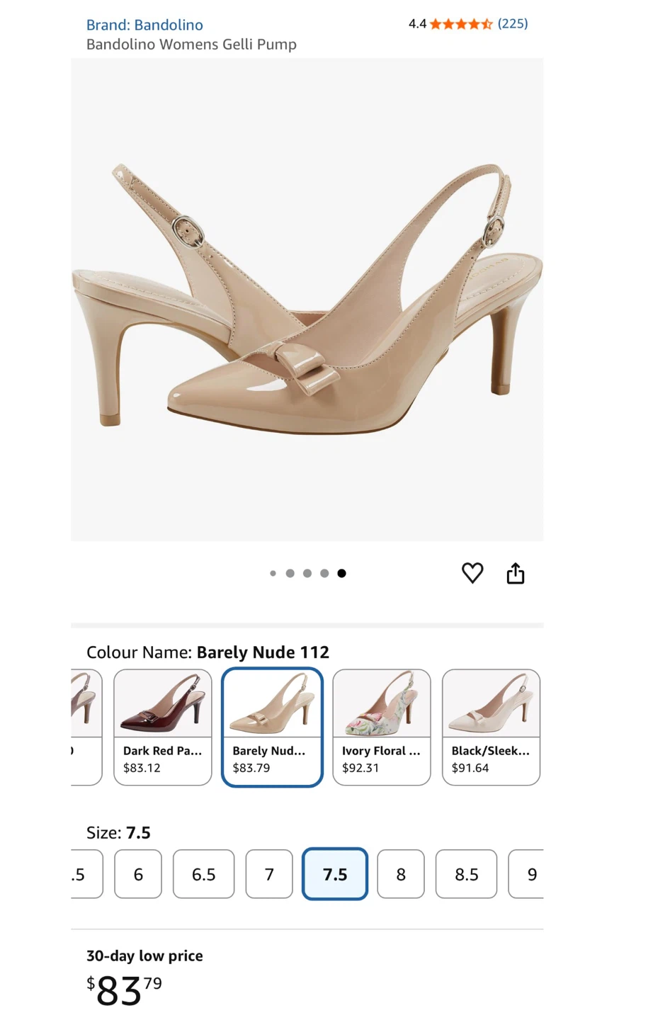 Bandolino Gelli Pumps Barely Nude Size 7.5 - photo 2