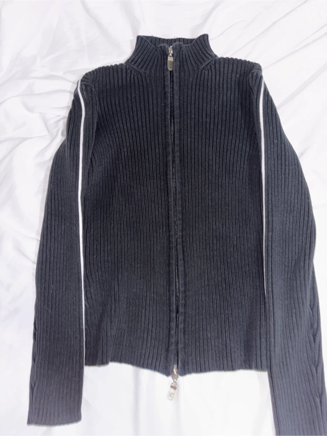 Vintage Studio London Ribbed Zip-Up Sweater