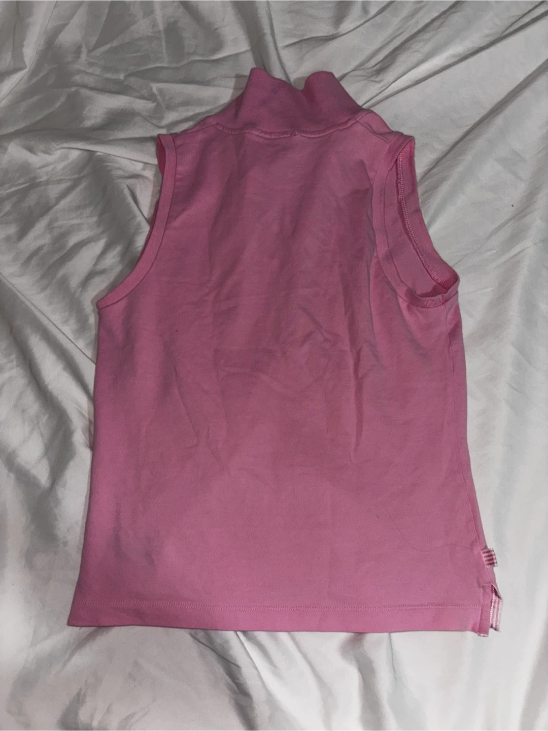 Pink sleeveless polo shirt - photo 3
