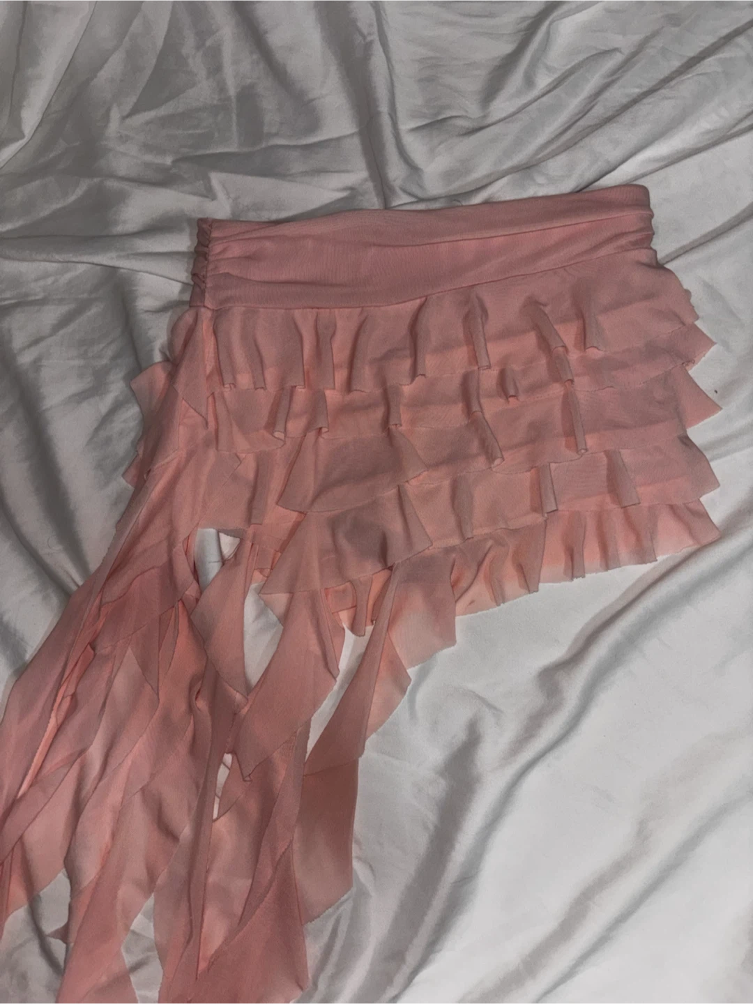 Pink Ruffle mini Skirt
