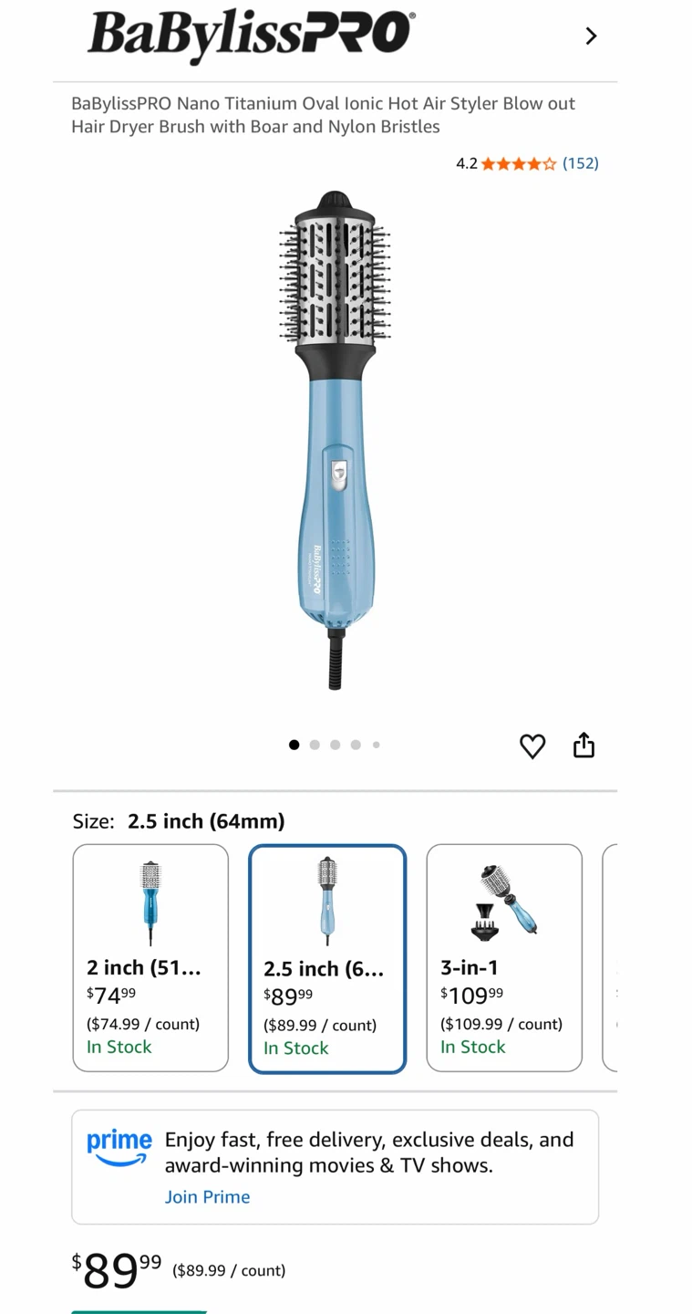 BaBylissPRO Nano Titanium Oval Hot Air Brush - photo 2