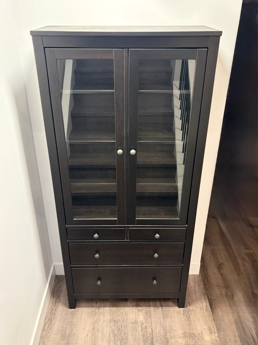 IKEA HEMNES bookshelf with drawers in black brown