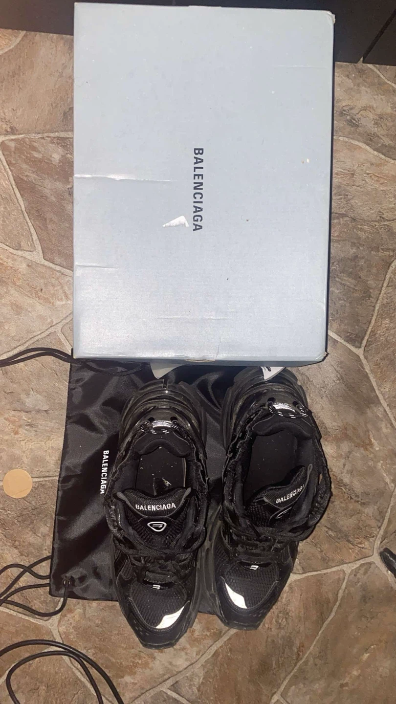 Balenciaga Triple S Black Runners - photo 3