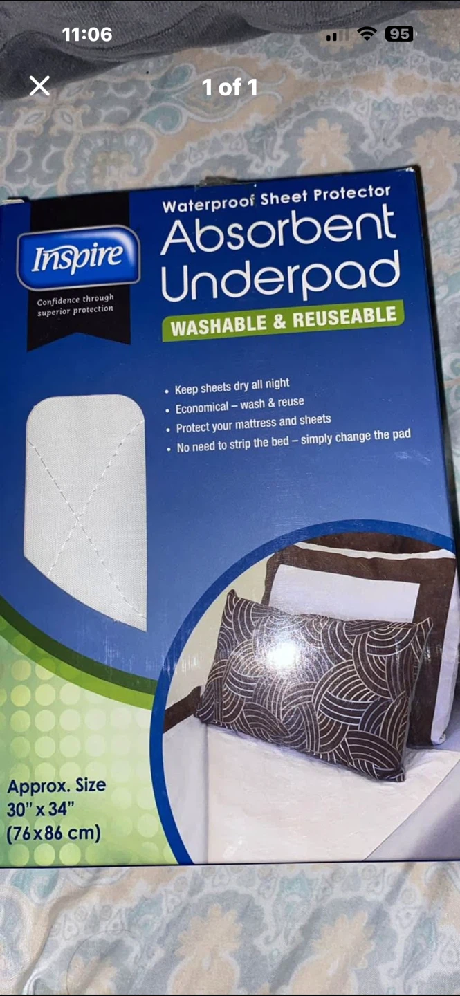 Inspire Washable Absorbent Underpad