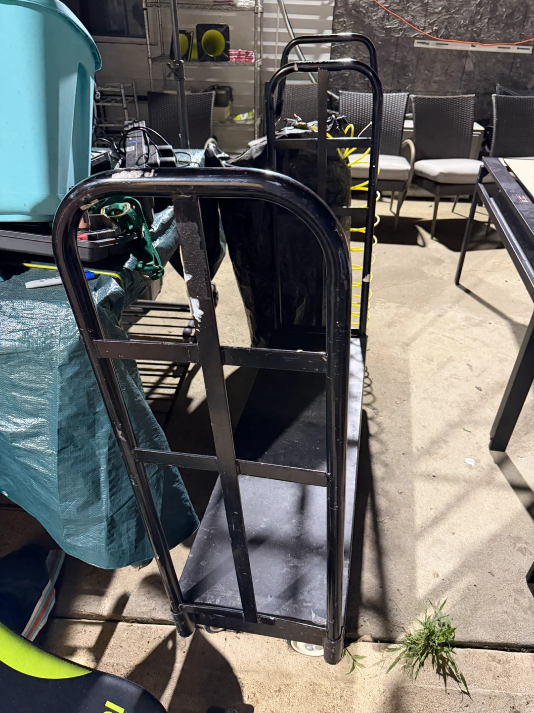 Black Steel Utility Platform Cart - photo 2
