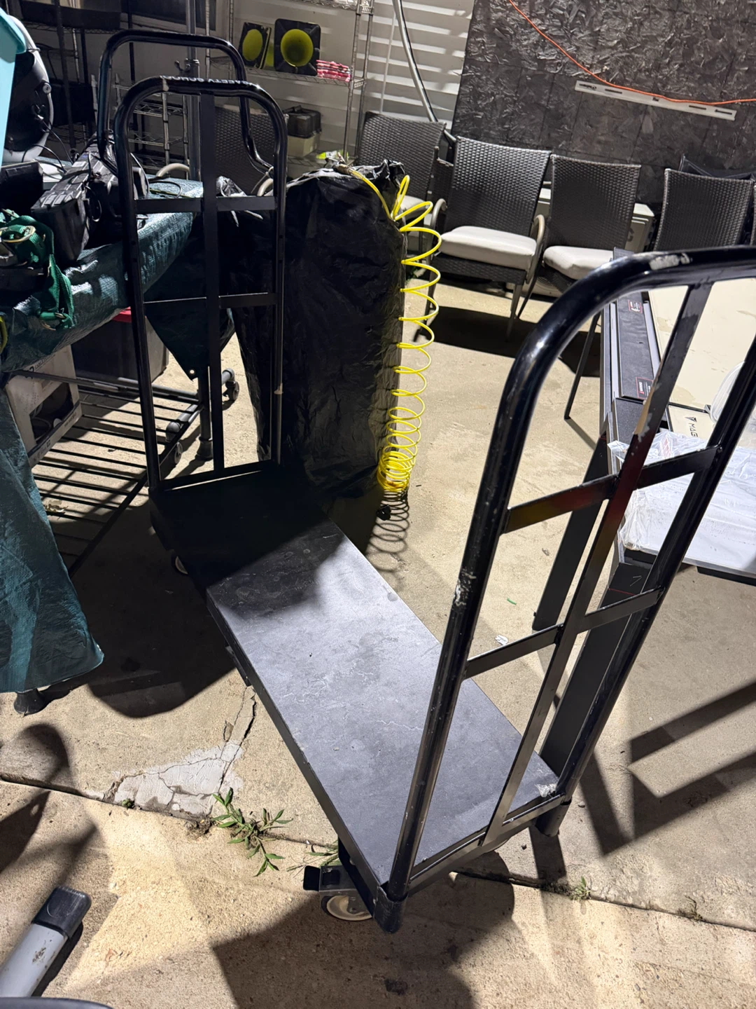 Black Steel Utility Platform Cart - photo 3