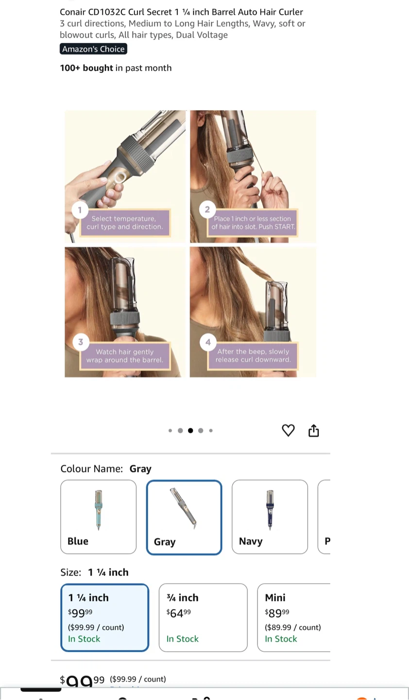 Conair Infinitipro Curl Secret 1.25 inch Auto Curler - photo 2