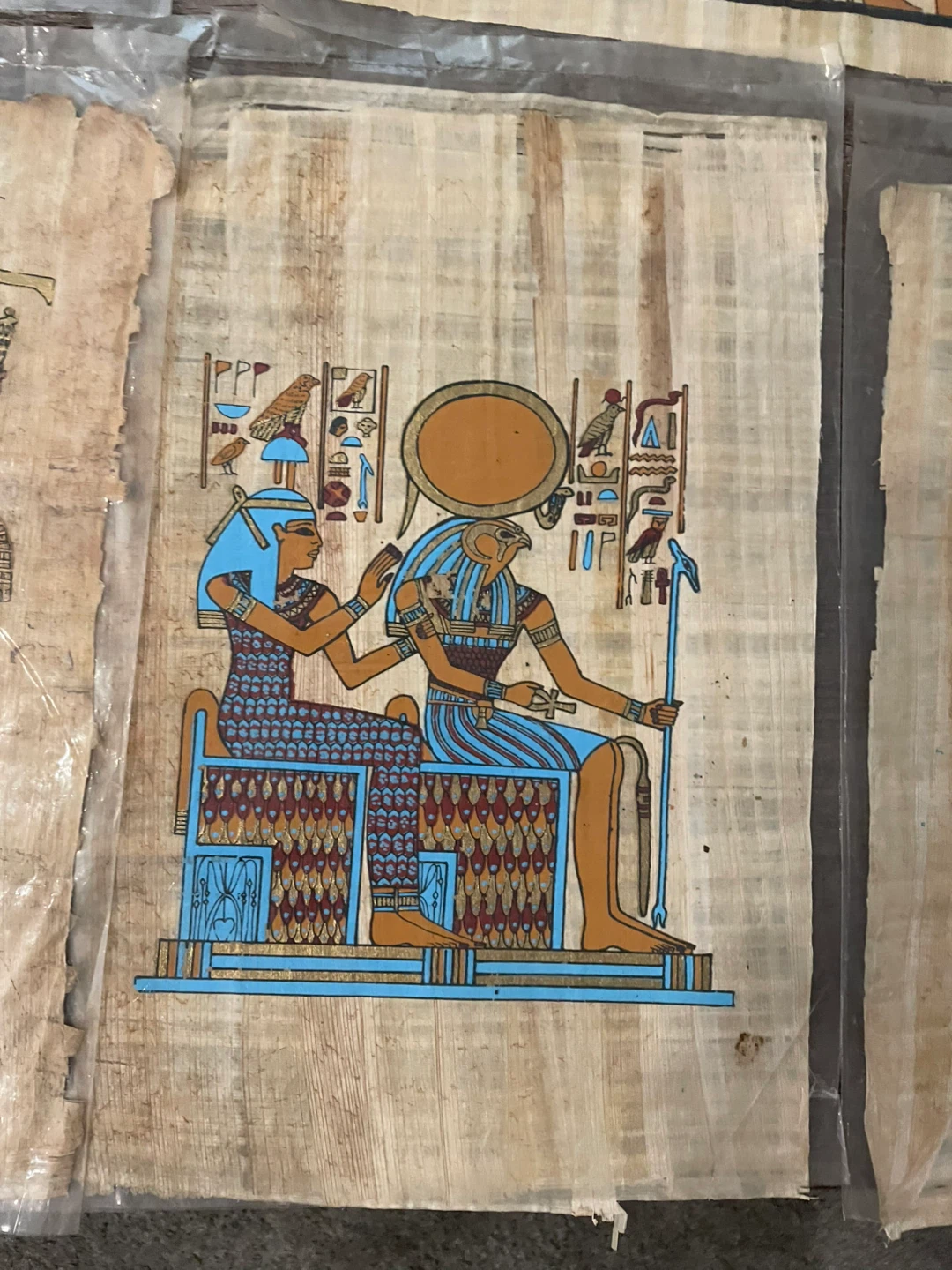 Set of 9 Egyptian Papyrus Paintings - photo 5