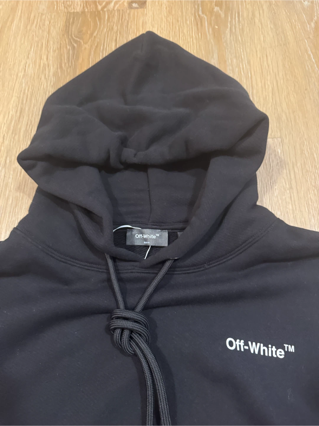 Off-White Black Hoodie Size Medium - photo 2