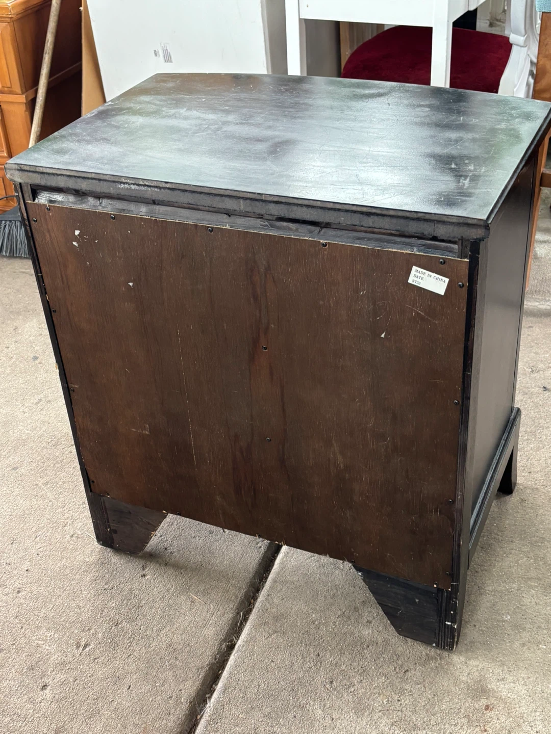 3-Drawer wooden dark brown Nightstand - photo 2