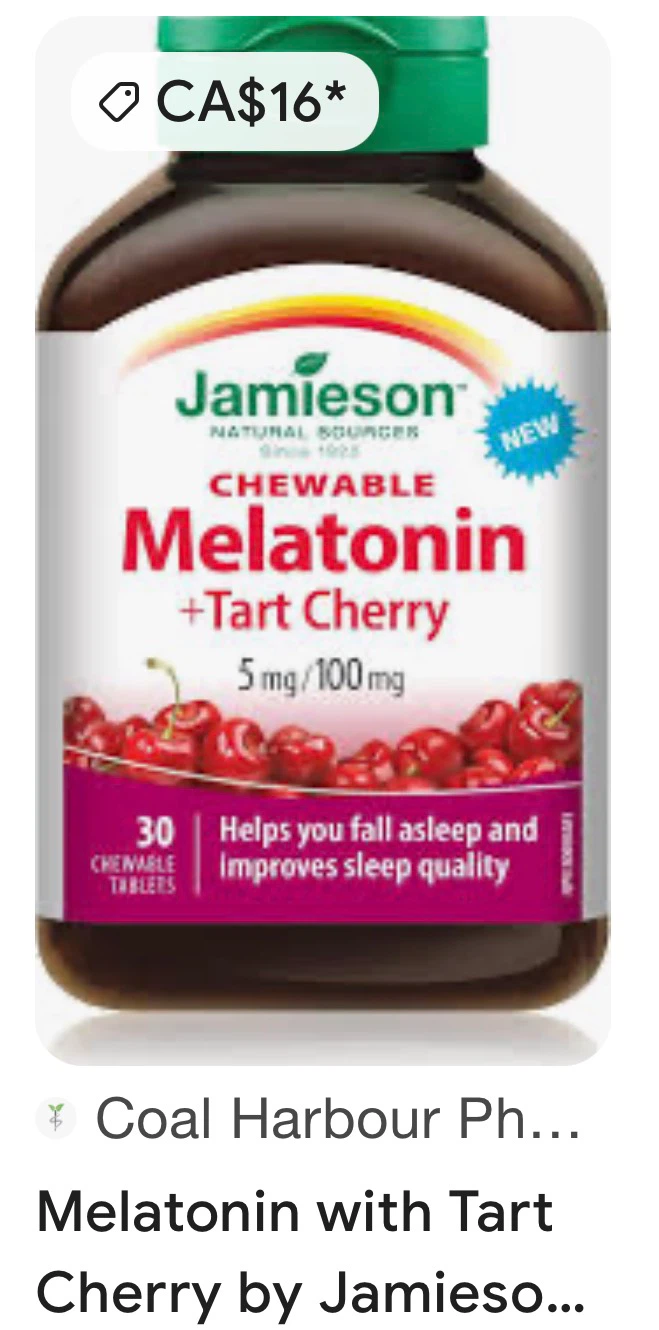 bottle of Jamieson Chewable Melatonin + Tart Cherry - photo 3