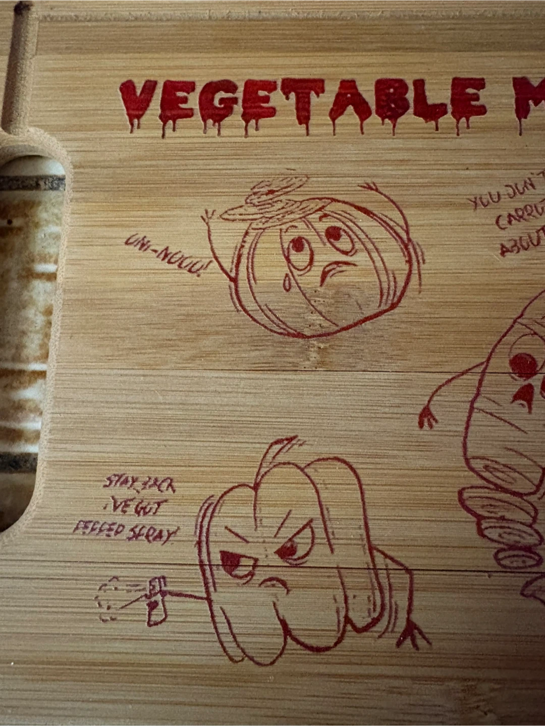 Vegetable Murder Board Cutting Board - photo 2